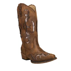 Riley Flextra Glitter Snip Toe Cowboy Boots