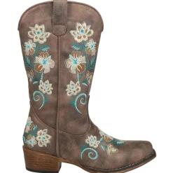 Riley Floral Embroidery Snip Toe Cowboy Boots