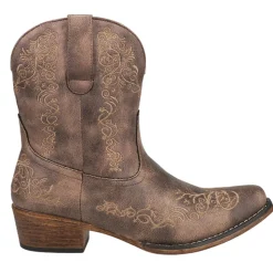 Riley Scroll Embroidered Snip Toe Cowboy Boots