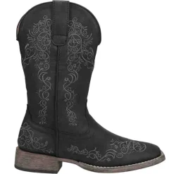 Riley Scroll Embroidered Snip Toe Cowboy Boots
