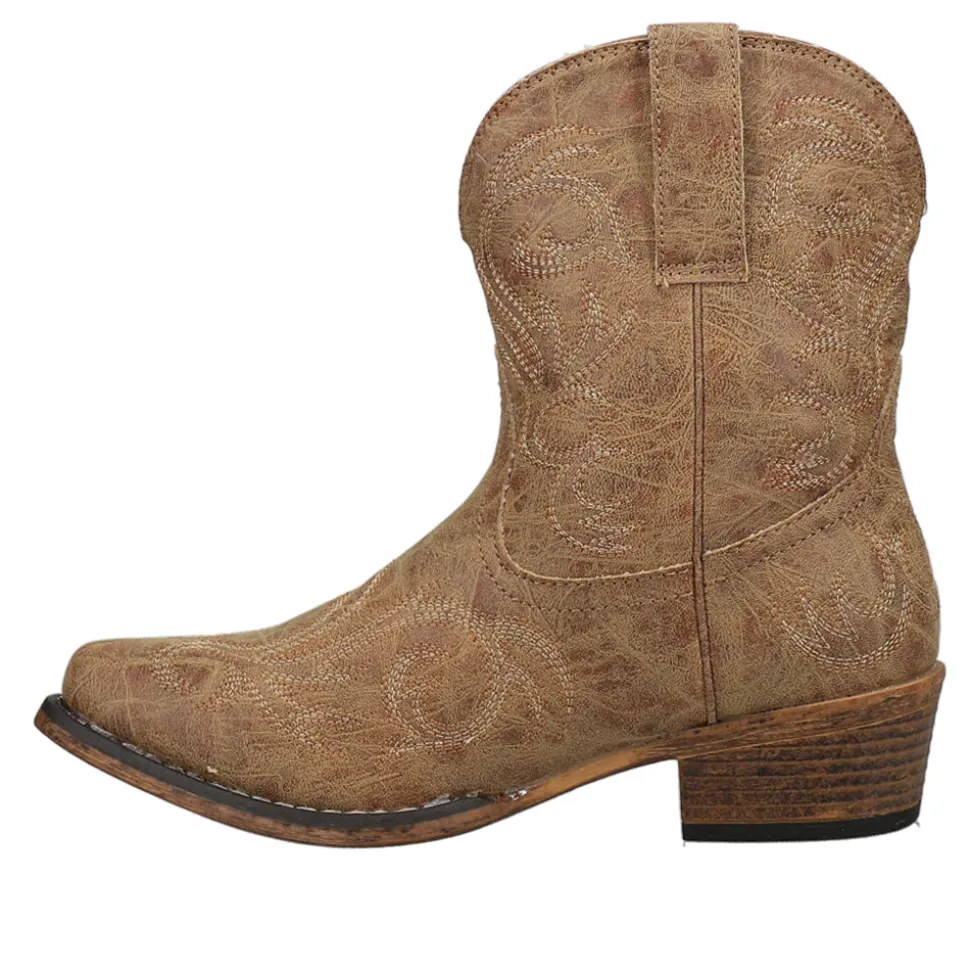 Riley Shorty Embroidery Snip Toe Cowboy Boots