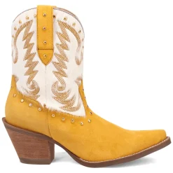Rodeo Queen Embroidered Studded Snip Toe Pull On Cowboy Booties