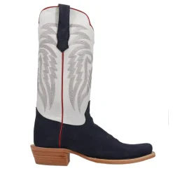 Rough Out Embroidered Narrow Square Toe Cowboy Boots