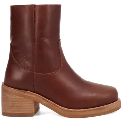 Roxy Round Toe Block Heel Zippered Boots