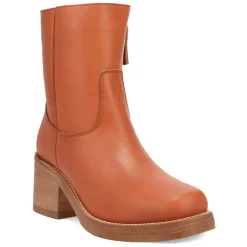 Roxy Round Toe Block Heel Zippered Boots