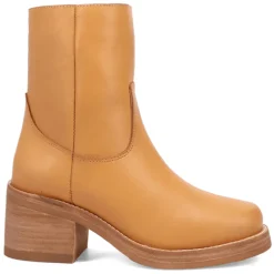 Roxy Round Toe Block Heel Zippered Boots