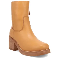 Roxy Round Toe Block Heel Zippered Boots