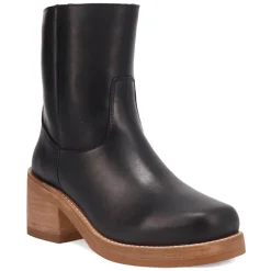 Roxy Round Toe Block Heel Zippered Boots