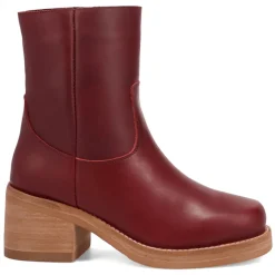 Roxy Round Toe Block Heel Zippered Boots