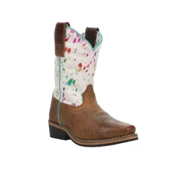 Rumi Cow Metallic Square Toe Cowboy Boots (Little Kid-Big Kid)