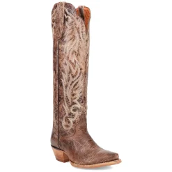 Rustic Ridge Embroidered Bison Snip Toe Pull On Cowboy Boots