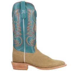 Sand Rough Out Wide Square Toe Cowboy Boots