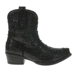 Shay Jewells Rhinestone Snip Toe Pull On Cowboy Booties