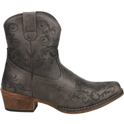 Short Stuff Embroidery Round Toe Roper Booties