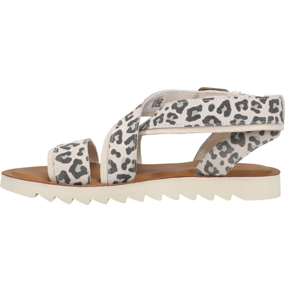 Sidney Tread Snow Leopard Ankle Strap Sandals