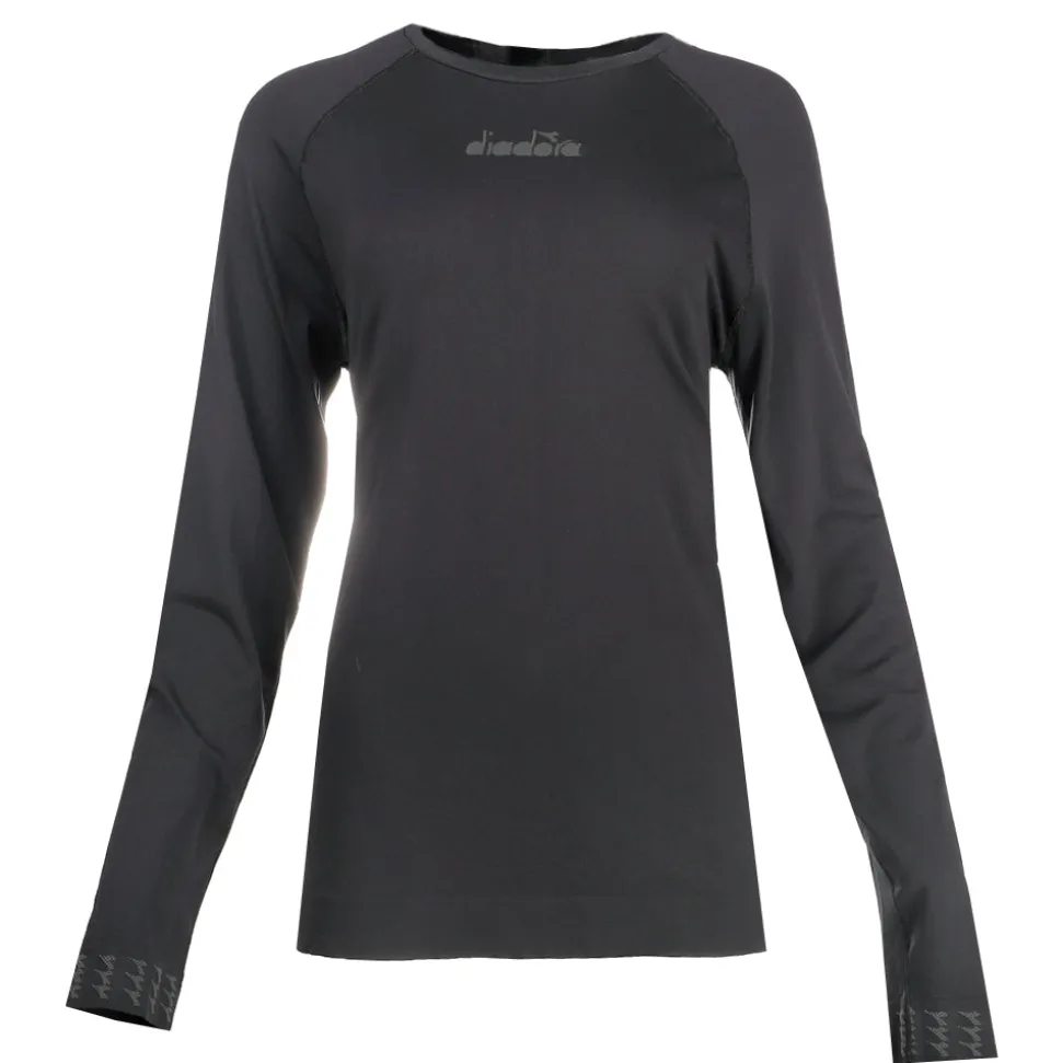 Skin Friendly Logo Crew Neck Long Sleeve Athletic T-Shirt