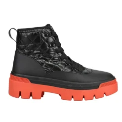 Soho Pop Quilted Round Toe Lace Up Boots