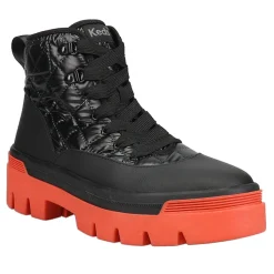 Soho Pop Quilted Round Toe Lace Up Boots