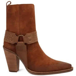 Songbird Studded Snip Toe Zippered Cowboy Booties