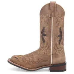 Spellbound Studded Tooled Inlay Embroidered Square Toe Cowboy Boots