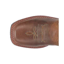 Starr Tooled Inlay Leopard Square Toe Cowboy Boots (Little Kid-Big Kid)