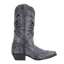 Stevie Tooled-Inlay Snip Toe Cowboy Boots