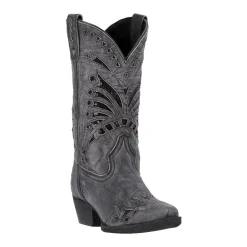 Stevie Tooled-Inlay Snip Toe Cowboy Boots
