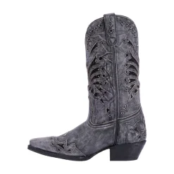 Stevie Tooled-Inlay Snip Toe Cowboy Boots