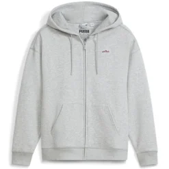 Suede Logo Full Zip Hoodie