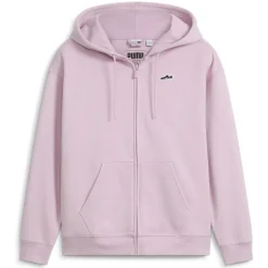 Suede Logo Full Zip Hoodie