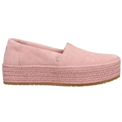 Suede Valencia Platform Espadrille Slip On Flats