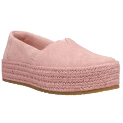 Suede Valencia Platform Espadrille Slip On Flats