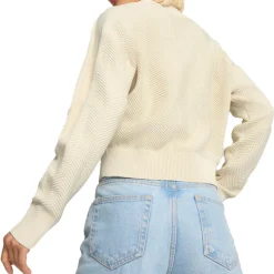 T7 Knitted Logo V Neck Long Sleeve Sweater
