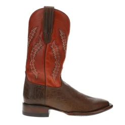 The Doc Embroidered Broad Square Toe Pull On Cowboy Boots