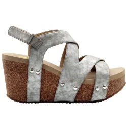 Tory Slingback Studded Wedge Sandals