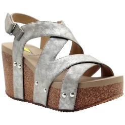 Tory Slingback Studded Wedge Sandals