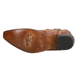 Triad Embroidered Snip Toe Pull On Cowboy Booties