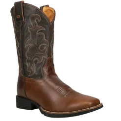 Trigger Embroidered Square Toe Pull On Cowboy Boots