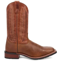 Tulane Embroidered Square Toe Pull On Cowboy Boots