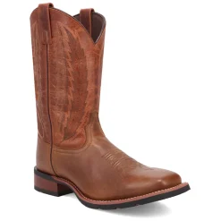 Tulane Embroidered Square Toe Pull On Cowboy Boots