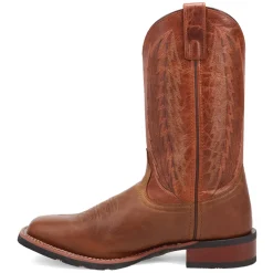 Tulane Embroidered Square Toe Pull On Cowboy Boots