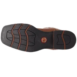 Tulane Embroidered Square Toe Pull On Cowboy Boots