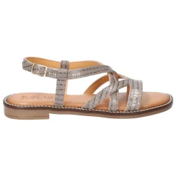 Tya-Italy Croc Slingback Strappy Sandals