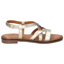 Tya-Italy Metallic Slingback Strappy Sandals