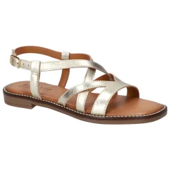 Tya-Italy Metallic Slingback Strappy Sandals