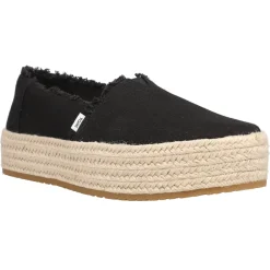 Valencia Canvas Platform Espadrille Flats
