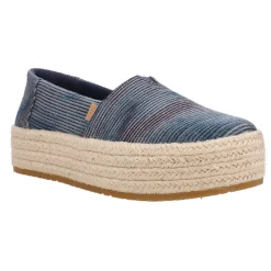 Valencia Denim Slip On Espadrille Flats