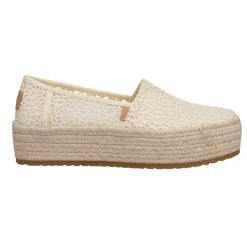 Valencia Floral Crochet Espadrille Slip On Flats