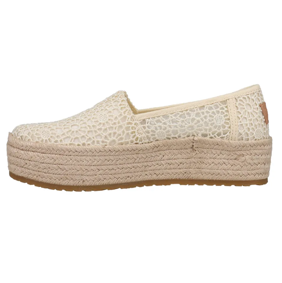Valencia Floral Crochet Espadrille Slip On Flats