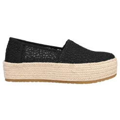 Valencia Floral Crochet Espadrille Slip On Flats